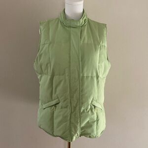 Talbots Down Fill Puffer Vest With Hood